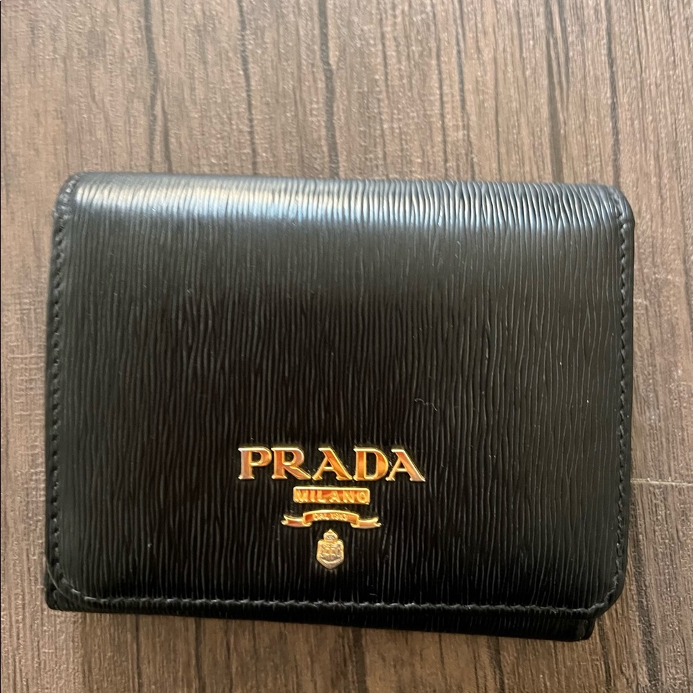 Prada Saffiano Tri Fold Wallet